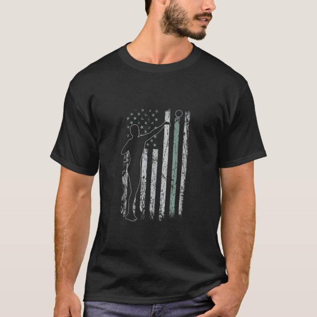 Camiseta El disparo de la bandera de los EE.UU. - El retro  (Anverso)