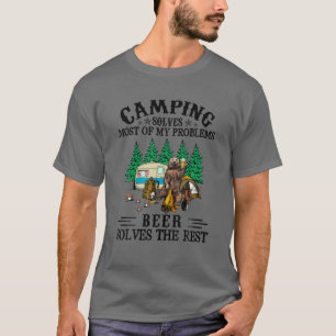 Camiseta El Divertido Acampamiento Resuelve La Mayoría De M