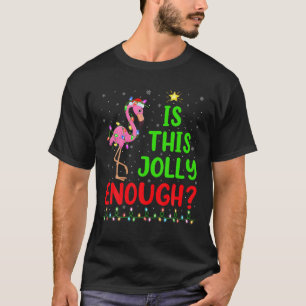 Camiseta El Divertido Árbol De Navidad Es Este Ave Flamingo