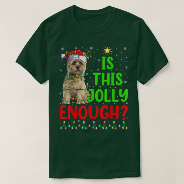 Camiseta El Divertido Árbol De Xmas Es Este Alegre Terrier  (Diseño del anverso)