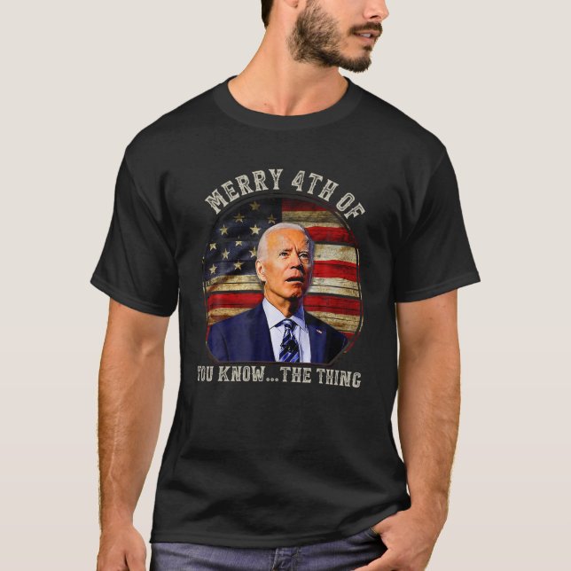 Camiseta El Divertido Biden Amarró A Merry En El Cuarto De  (Anverso)