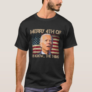 Camiseta El Divertido Biden Confundió A Merry Feliz 4 De Us