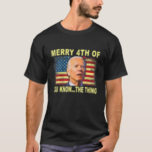 Camiseta El Divertido Biden Confundió A Merry Feliz 4 De Us