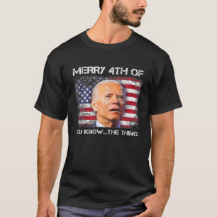 Camiseta El Divertido Biden Confundió A Merry Feliz 4 De Us