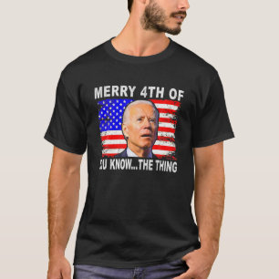Camiseta El Divertido Biden Confundió A Merry Feliz 4 De Us