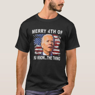 Camiseta El Divertido Biden Confundió A Merry Feliz 4 De Us