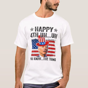 Camiseta El Divertido Biden Confundió A Merry Feliz 4 De Us