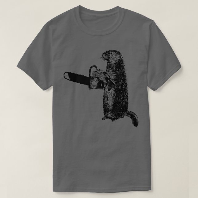 Camiseta El divertido Día de Woodchuck Groundhog podría Cha (Diseño del anverso)