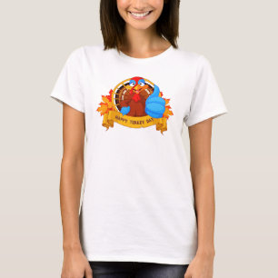 Camiseta El divertido diseño de Acción de Gracias estilo ca