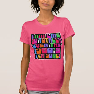 Camiseta El divertido diseño del lema retro de los ochenta