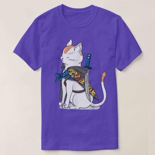 Camiseta El divertido diseño Ninja de un gato samurai para  (Diseño del anverso)