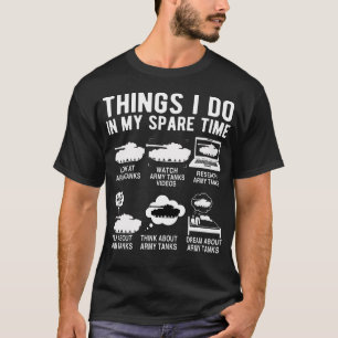 Camiseta El divertido ejército tira 6 cosas que hago en mi