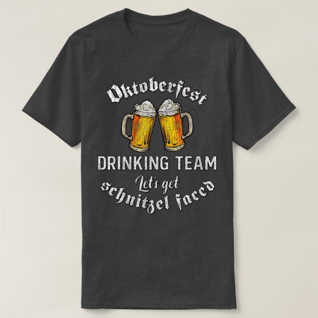 Camiseta El divertido equipo de bebidas de Oktoberfest le p (Diseño del anverso)