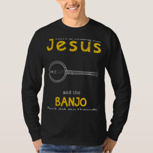 Camiseta El divertido Jesús y el lema Banjo Tee Inspirado