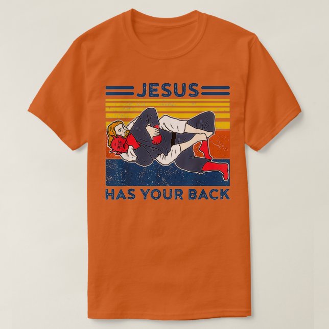 Camiseta El divertido Jiu Jitsu Jesús brasileño tiene la es (Diseño del anverso)