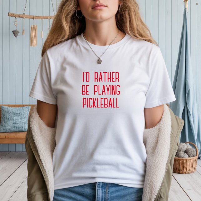 Camiseta El divertido lema rojo del sueño de Pickleball Lov (This t-shirt, designed specifically for moms who love pickleball. )