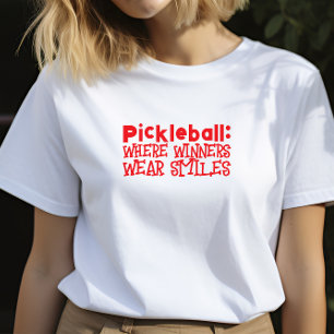 Camiseta El divertido lema rojo del sueño de Pickleball Lov