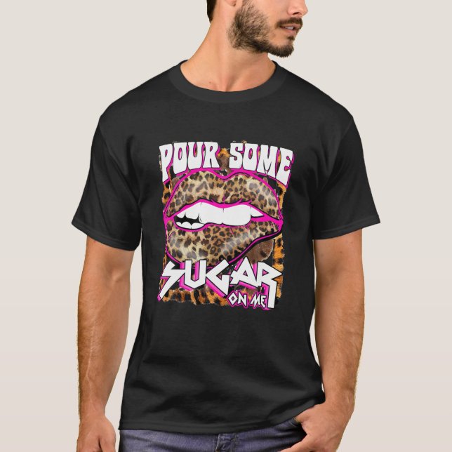 Camiseta El Divertido Leopardo Pink Hot Pour Un Poco De Azú (Anverso)