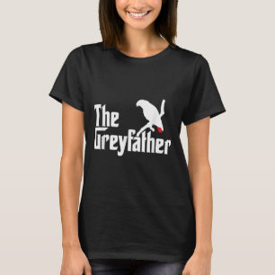 Camiseta El divertido loro gris africano del padre gris ama