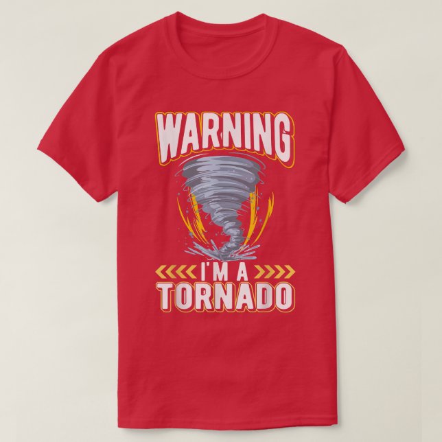 Camiseta El divertido niño Tornado Lover El Tiempo (Diseño del anverso)
