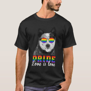 Camiseta El divertido orgullo LGBT amor es amor ganado aust