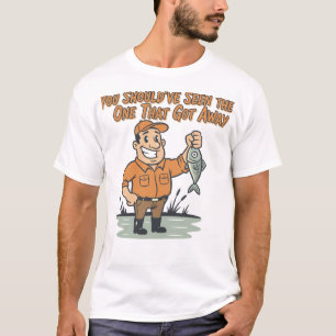 Camiseta El divertido pez retro que se escapó