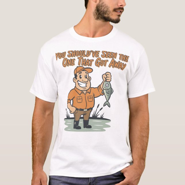 Camiseta El divertido pez retro que se escapó (Anverso)