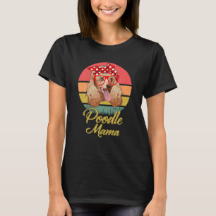 Camiseta El divertido retro ventilado poodle Mama Gift Dog