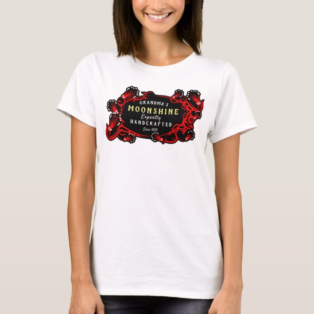 Camiseta El divertido rojo de la abuelita manipulada (Anverso)