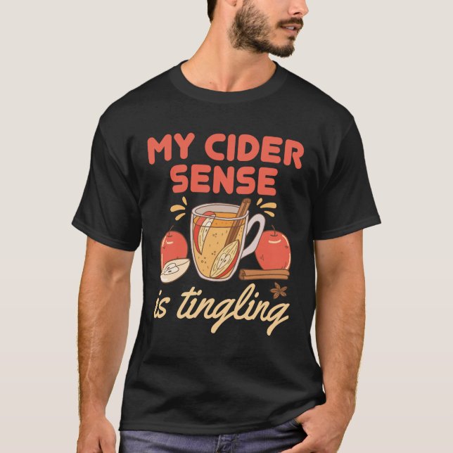 Camiseta El divertido sentido de la sidra de Apple es el ho (Anverso)