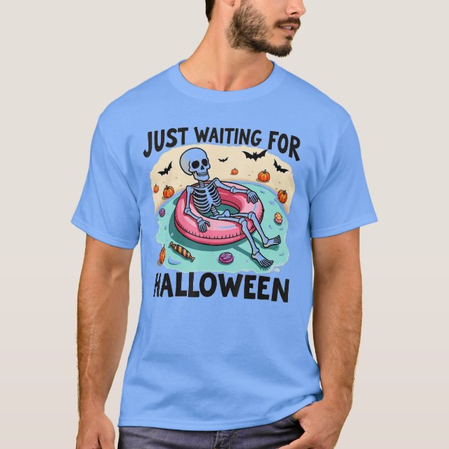 Camiseta El divertido Skeleton del Verano 2025 esperando (Anverso)