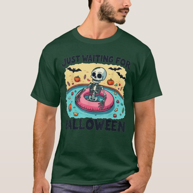 Camiseta El divertido Skeleton del Verano 2025 esperando (Anverso)