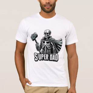 Camiseta El divertido Skeleton Super Dad del Día del Padre 