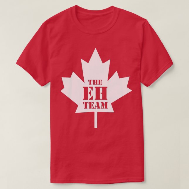 Camiseta El divertido y sarcástico Canadá del equipo Eh (Diseño del anverso)