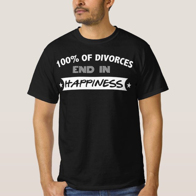 Camiseta El divorcio termina en la felicidad - Divorcio de  (Anverso)