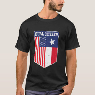 Camiseta El Doble Ciudadano De Texas Y Estados Unidos Orgul