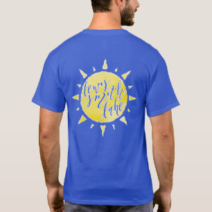 Camiseta El doble de la caligrafía de la sol del lago lewi