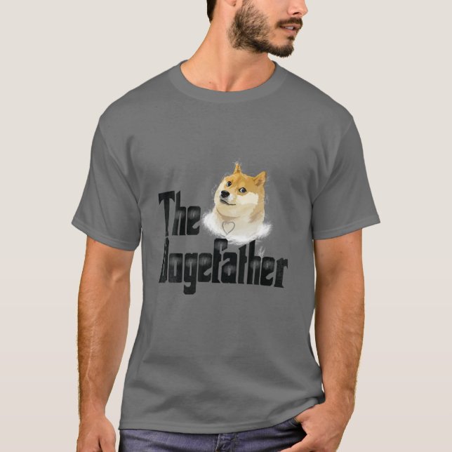 Camiseta El Doge De Dogefather Dogecoin Shiba A La Luna Coi (Anverso)