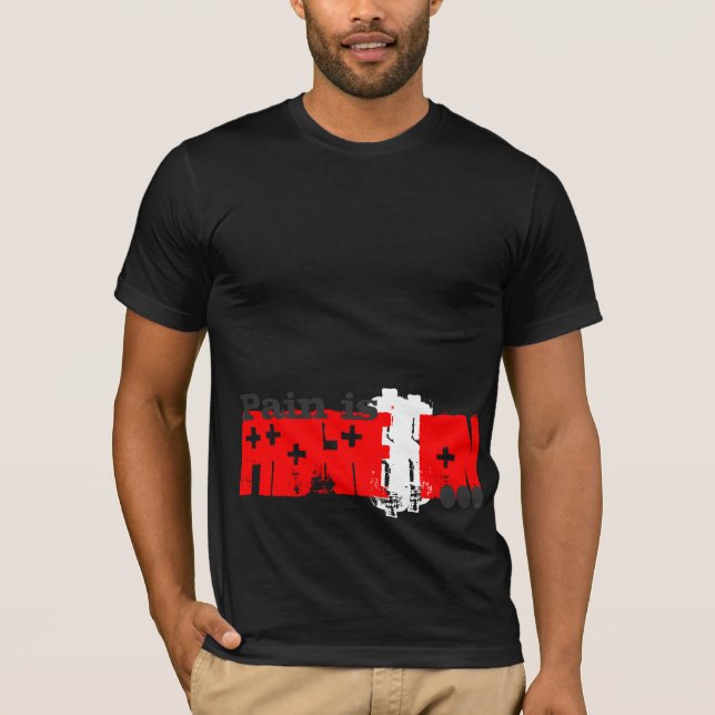 Camiseta El dolor es Cruz Roja de la progresión (Anverso)