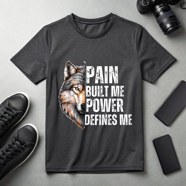 Camiseta El dolor me construyó, el poder me define Lobo Mot (Subido por el creador)