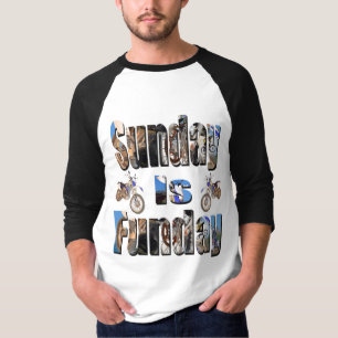 Camiseta El Domingo Es El Logo De La Motocicleta Funday.
