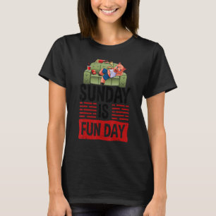 Camiseta El Domingo Es Funday Sleepy Women Cabeza Perezosa 