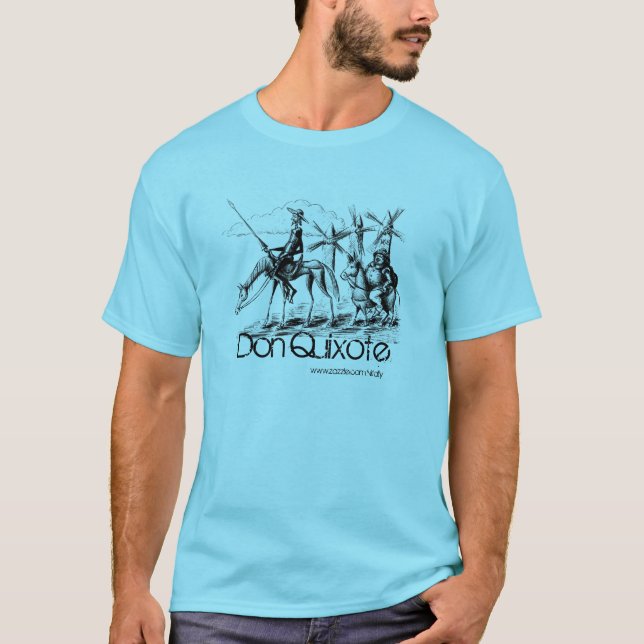 Camiseta El Don Quijote y Sancho Panza entintan arte del (Anverso)