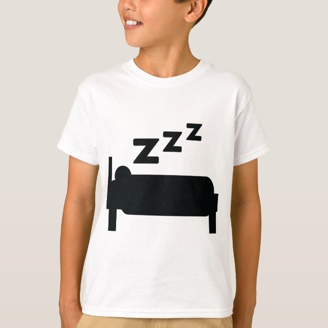 Camiseta el dormir del zzz del sleepyhead (Anverso)