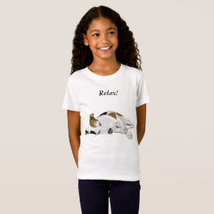Camiseta El dormir lindo Jack Russell de los chicas