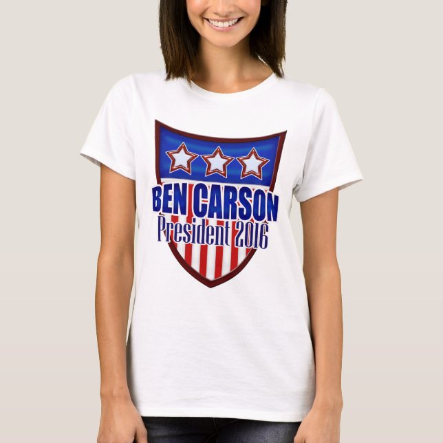 Camiseta El Dr. Ben Carson - escudo moderno (Anverso)