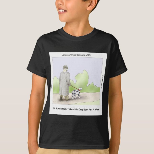 Camiseta El Dr Rorschach lleva al perro Spot a dar un paseo (Anverso)