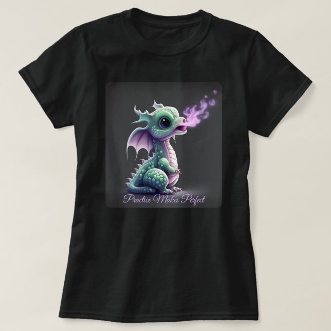 Camiseta El dragón acuático-mer oceánico que sopla humo (Diseño del anverso)
