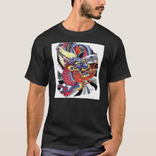 Camiseta El Dragón Azul- Diseño de tatuajes japoneses
