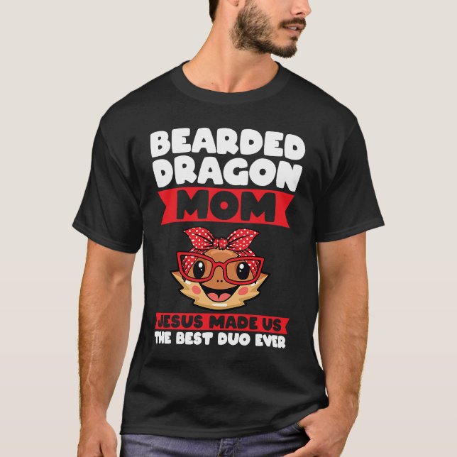 Camiseta el dragón barbudo mamá jesus nos hizo el mejor dúo (Anverso)